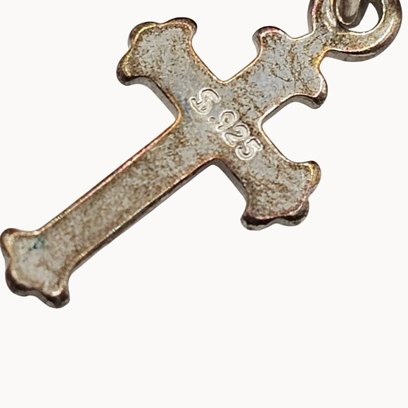 Star of Bethlehem Womens Multicolor Beaded Silver Tone Cross Religious Bracelet - Picture 7 of 13